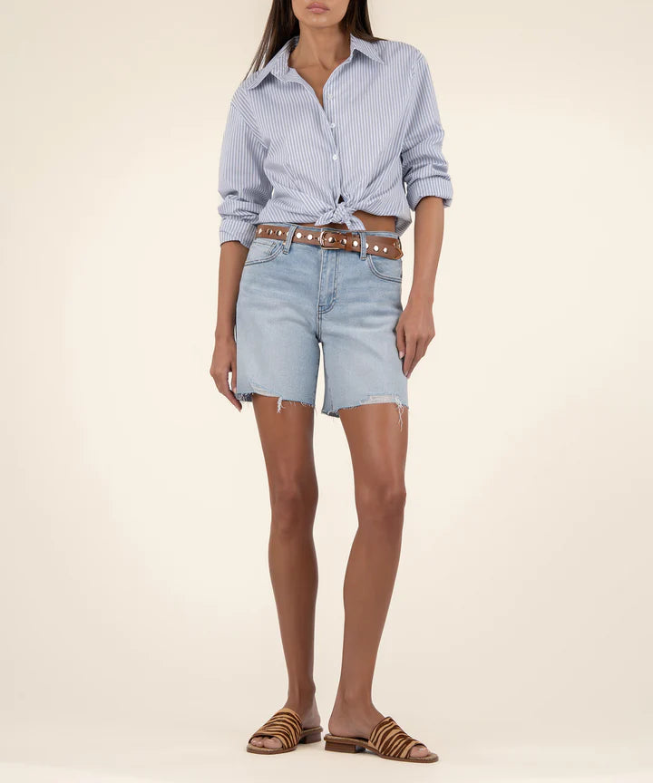 Hailey High Rise Short w/ Raw Hem | Openness