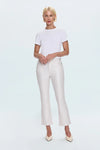 Lennon High Rise Crop Boot Pant | Ivory Luster