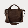 Lily Woven Neoprene Tote with Pouch | Chocolate