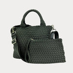 Lily Woven Neoprene Tote with Pouch | Army