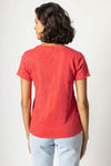 Short Sleeve Back Seam Tee | Cinnabar