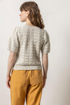 Short Sleeve Crewneck Sweater | Mist Mari