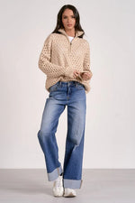 Arabella Half Zip Sweater | Oatmeal