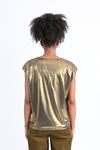 Gold Metallic Tunic Top