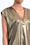 Gold Metallic Tunic Top