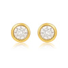 Cateana Bezel Stud Earring | Gold