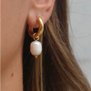 Melrose Mini Hoop Pearl Earring