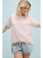 Rose + Honey Striped Sweater