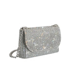 Kiki Silver Small Crossbody Rhinestone Bag