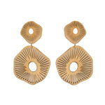 Gold Anemone Statement Earrings