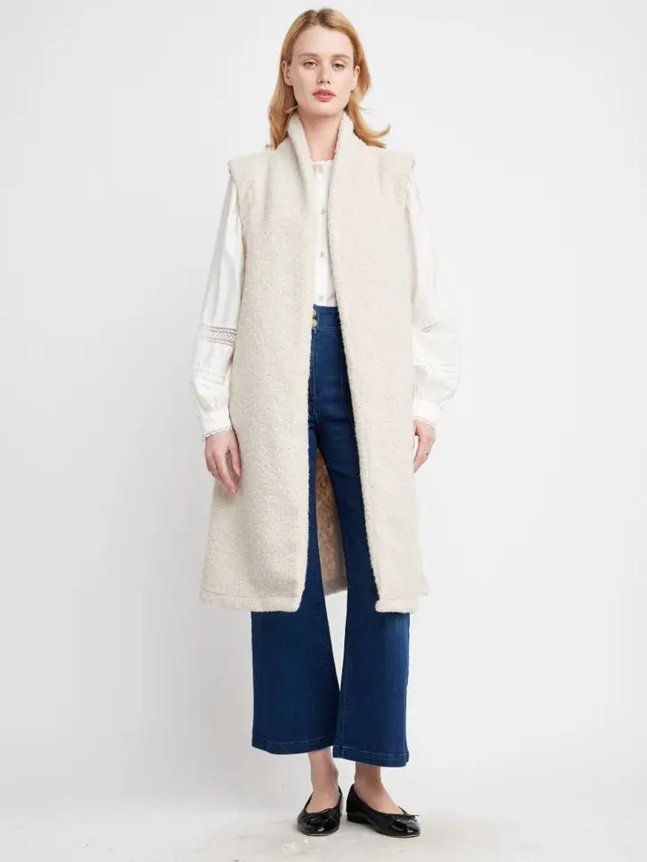 Julian Vest Coat | Cream