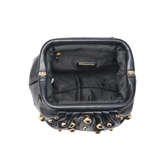 Carey Studded Clutch | Black