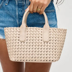 Paisley Woven Crossbody | Almond