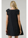 Alana Bow Mini Dress | Black