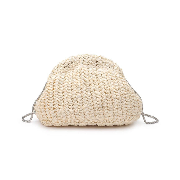 Gwendolyn Straw Clutch | Ivory