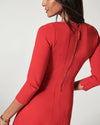 The Perfect A-line 3/4 Sleeve Dress | Spanx True Red