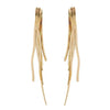 Skinny Gold Cascading Tassel Minimalist Earrings