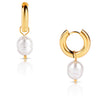 Melrose Mini Hoop Pearl Earring