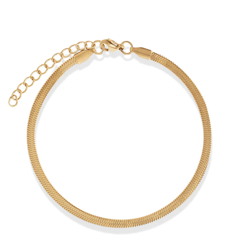 Nic Herringbone Chain Bracelet | Ellie Vail