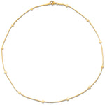 Rozlyn Beaded Ball Chain Necklace | Gold