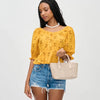 Paisley Woven Crossbody | Almond