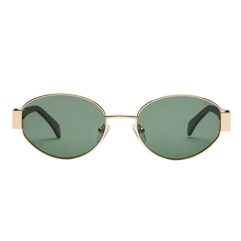 Lennox Sunglasses | Gold/Green Polarized