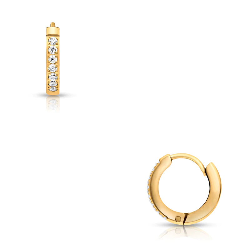 Tinsley Huggie Hoop Earring | Gold