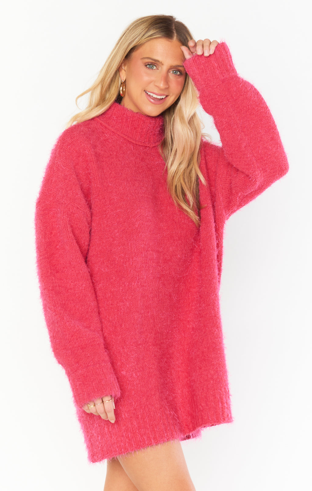 Timmy Tunic Sweater | Pink Rose Knit