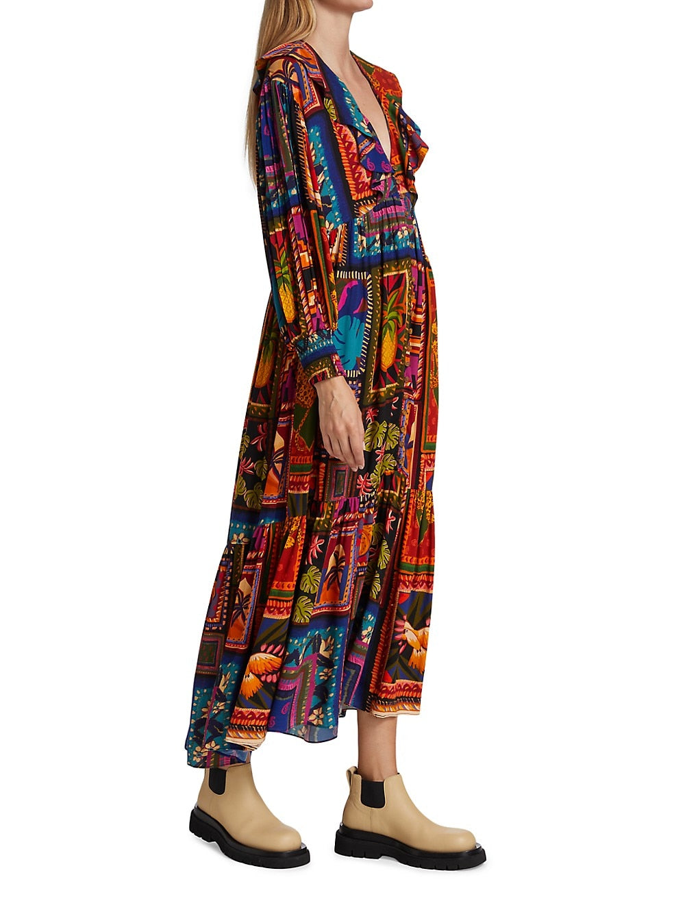 Patchwork Tapestry Ankle Dress | Farm Rio