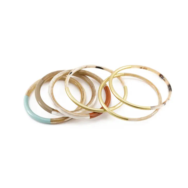 Neutral Metallic Bangle Set