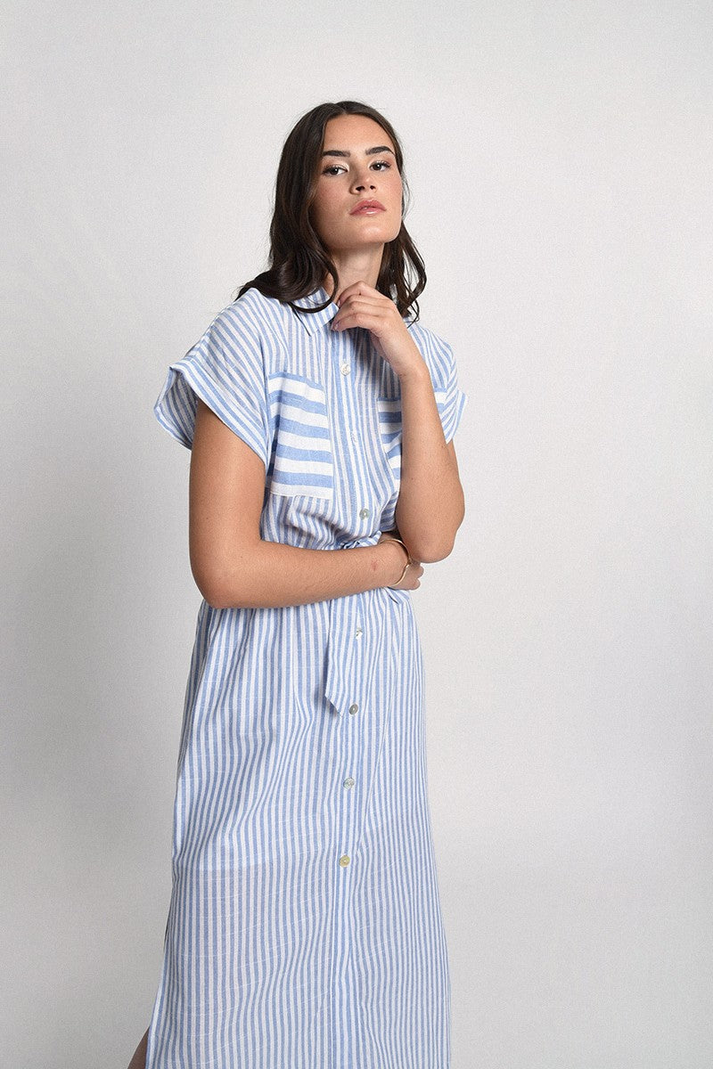 Striped Vita Dress | Blue