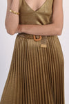 Knitted Skirt | Gold