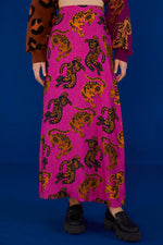 Pink Wild Leopards Maxi Skirt