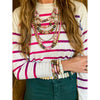 Layered Classic Necklace | Pink + Pavé