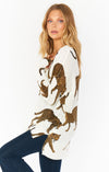 Hug Me Sweater | Tossed Leopard Knit