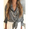 Gray Layer Necklace Set