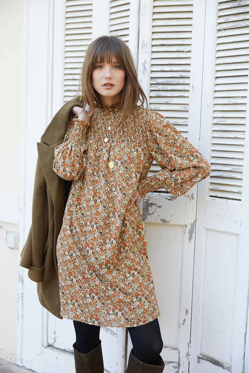 Everyday Smocked Print Dress