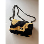 Gold + Black Silk Coco Bag