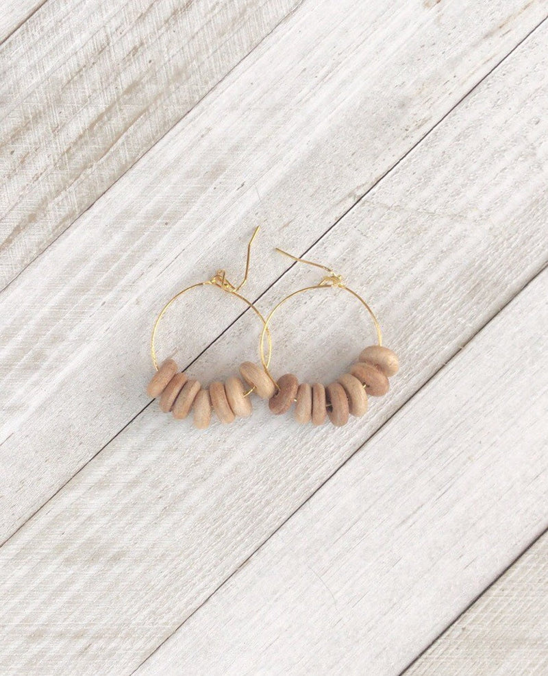 Wooden Circle Earrings