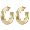 Small Chantal Hoop Earrings | Brushed Gold