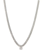 Bardot Stud Charm Necklace | Silver