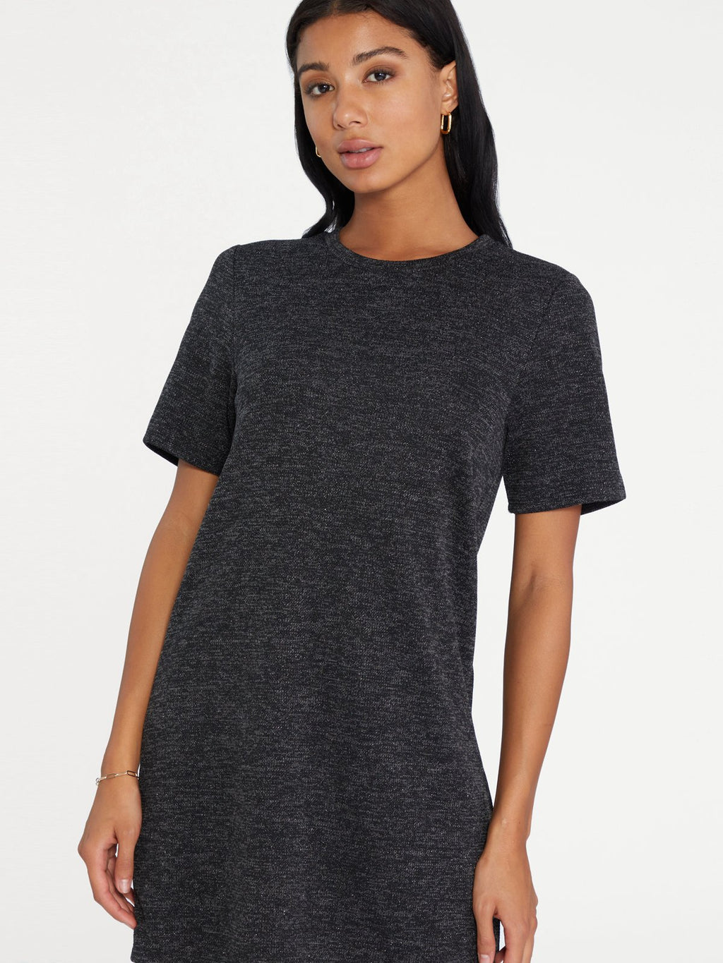 Rewind T-Shirt Dress | Heather Black