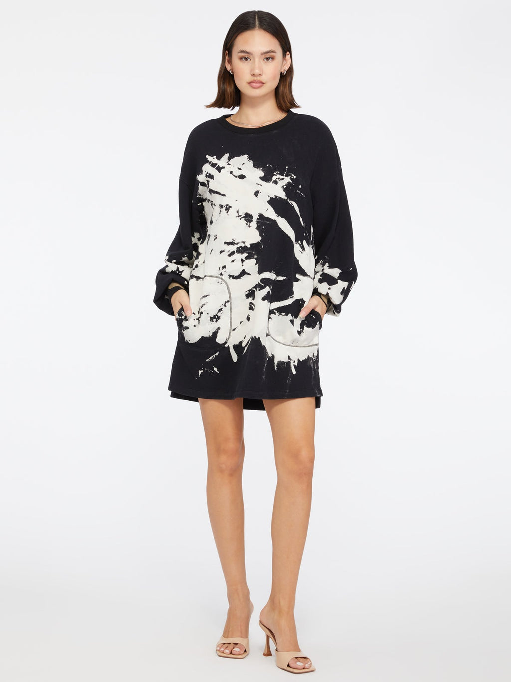 The Sweatshirt Dress Markings Tie Dye