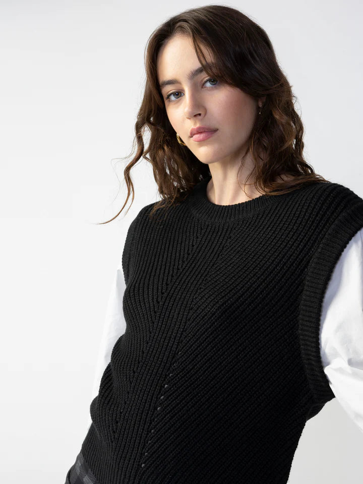 Two In One Sweater | Black