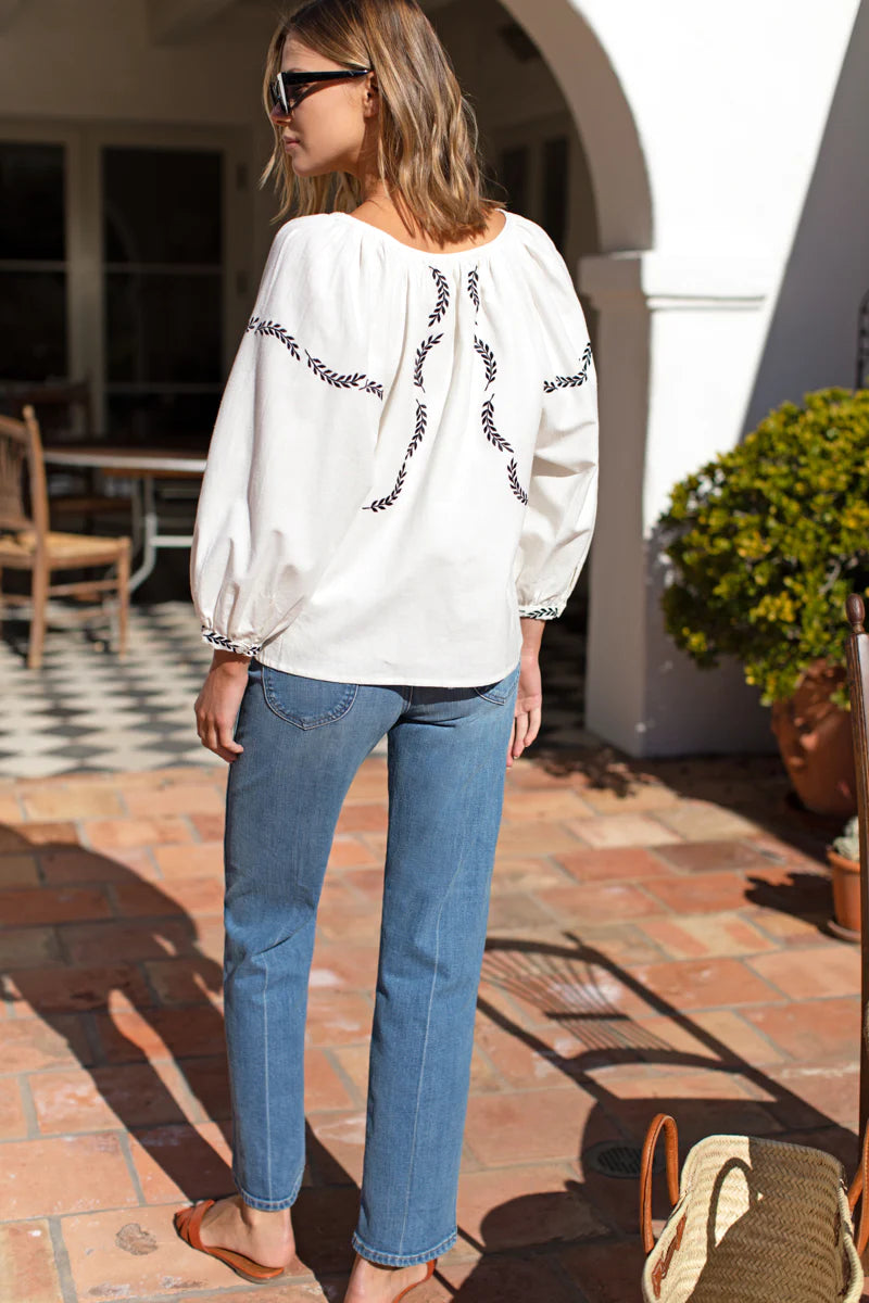 Lucy Dove Embroidery Blouse | Salt Organic