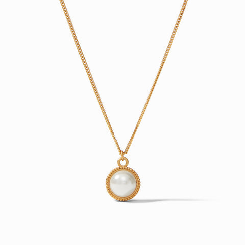 Fleur-de-Lis Solitaire Necklace | Pearl