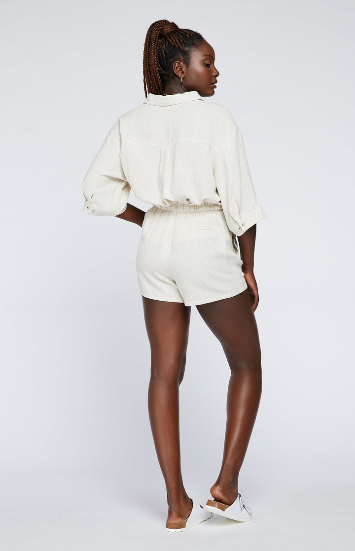 Shayla Shorts | Linen Cream