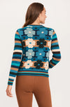 Floral Striped Crewneck Sweater