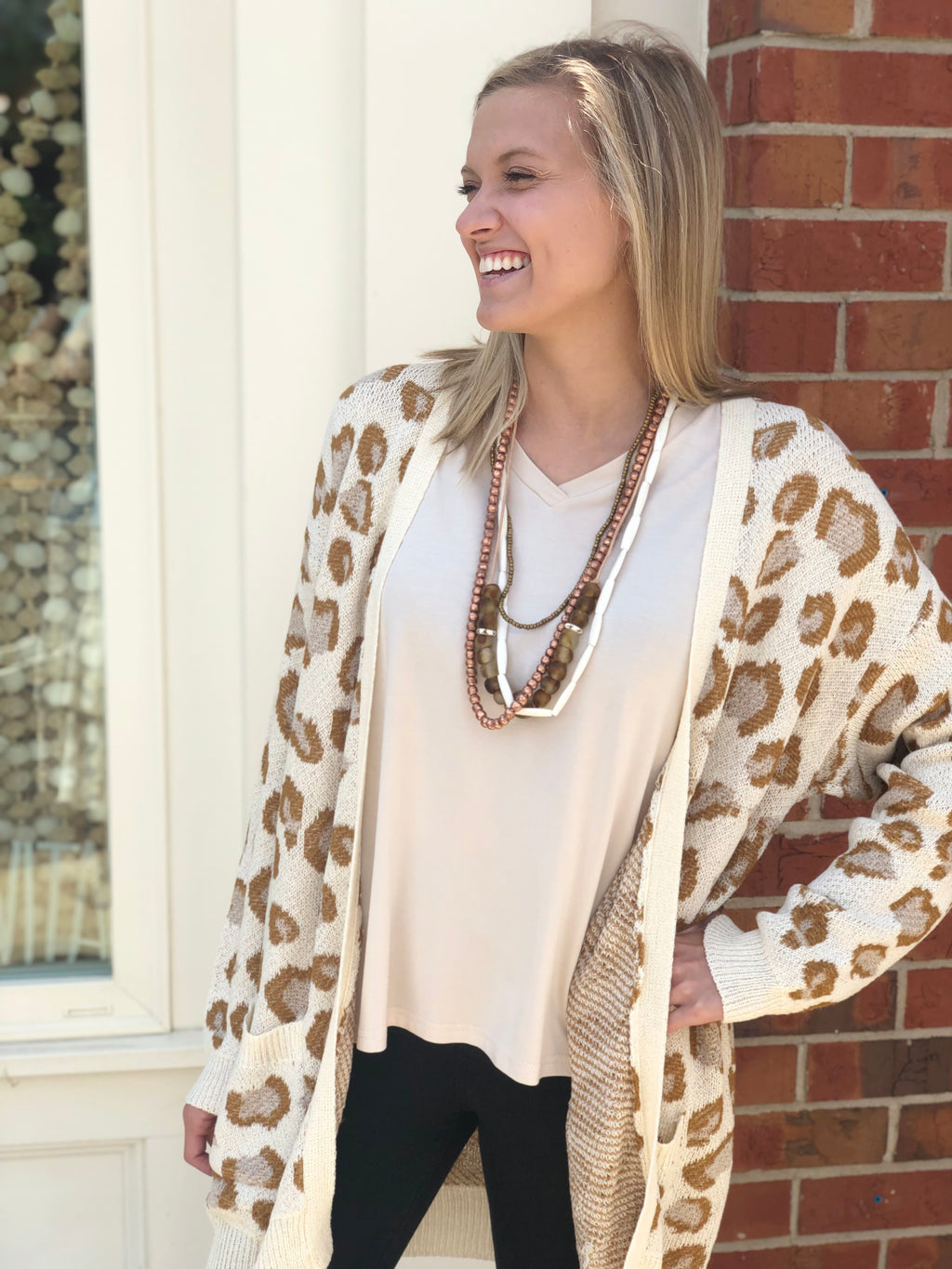 Leopard Knit Cardigan