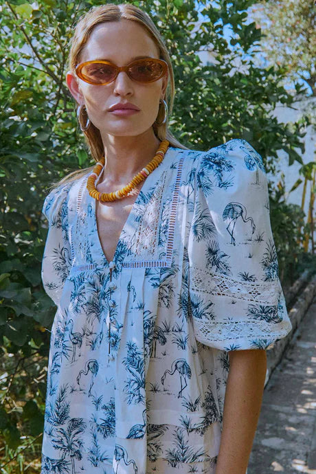 Jenkins Dress | Blue Flamingo
